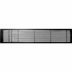 Architectural Grille AG20 Series 6" x 42" Solid Alum Fixed Bar Supply/Return Air Vent Grille, Black-Matte w/Left Door