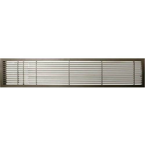 Architectural Grille AG20 Series 6" x 42" Solid Alum Fixed Bar Supply/Return Air Vent Grille, Antique Bronze w/Left Door 1 Architectural Grille AG20 Series 6" x 42" Solid Alum Fixed Bar Supply/Return Air Vent Grille, Antique Bronze w/Left Door