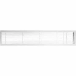 Architectural Grille AG20 Series 6" x 48" Solid Alum Fixed Bar Supply/Return Air Vent Grille, White-Gloss w/Right Door