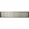 Architectural Grille AG20 Series 6" x 48" Solid Alum Fixed Bar Supply/Return Air Vent Grille, Antique Bronze w/Left Door