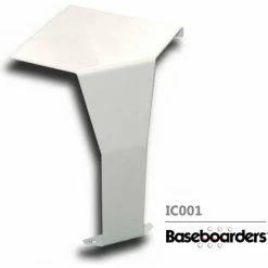 Baseboarders® Premium Series Steel Easy Slip-on Baseboard Inside 90 Degree Corner, White