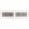 Speedi-Grille Toe Space Register With 2 Way Deflection 2" X 10", White - Toe Kick