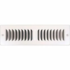 Speedi-Grille Toe Space Register With 2 Way Deflection 2" X 10", White - Toe Kick