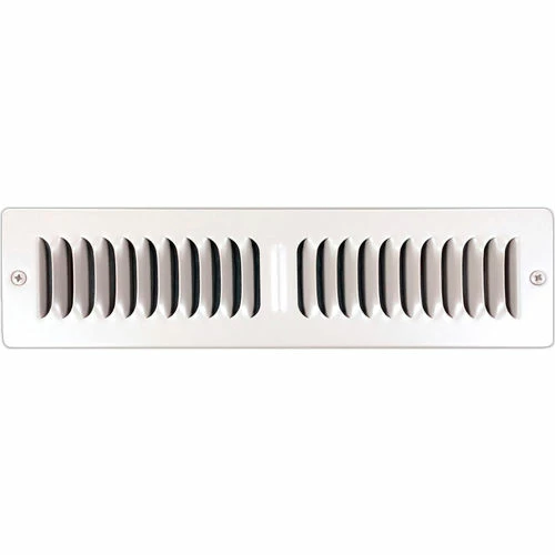 Speedi-Grille Toe Space Register With 2 Way Deflection 2" X 12", White - Toe Kick 1 Speedi-Grille Toe Space Register With 2 Way Deflection 2" X 12", White - Toe Kick