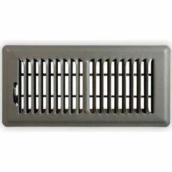 Speedi-Grille Floor Vent Register With 2 Way Deflection 4" X 10", Storm Gray - Floor