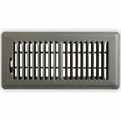 Speedi-Grille Floor Vent Register With 2 Way Deflection 4" X 12", Storm Gray - Floor