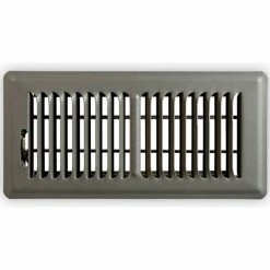 Speedi-Grille Floor Vent Register With 2 Way Deflection 4" X 14", Storm Gray - Floor
