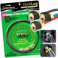 Qwik Products 3 Terminal Repair Lugs QT2912 - 12 AWG, 4' Leads With Spade - Pkg Qty 10 -HVAC Hardware & Parts Shop MC0 B2097346
