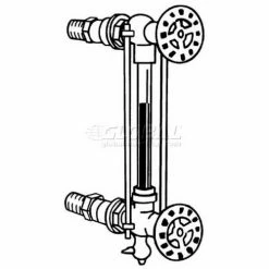 Mitco B133M Gauge Glass & Valve Set, 1/2"Pipe Size X 5/8"Dia. X 12"L