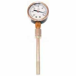 Mitco P127-25M Vac-Bolt Test Gauge, 0-30 HG Vacuum, Liquid Filled, Use W/Popular Filter Can Models