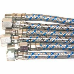 Mitco P131-18m Flexible Oil Line, 24"L X 1/2"Dia., 1/4"Npt Male End Connectors Both Ends