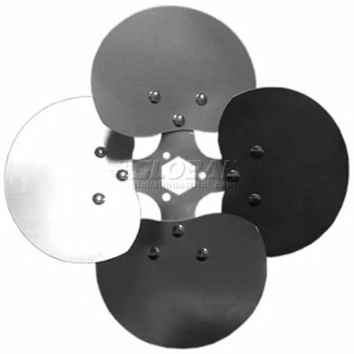 PEMS Four Wing Free Air Fan Blade, Interchangeable Hub, Aluminum Blade, CW, 10" Dia., 23° Pitch 1 PEMS Four Wing Free Air Fan Blade, Interchangeable Hub, Aluminum Blade, CW, 10" Dia., 23° Pitch
