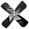 PEMS Heavy Duty Four Wing Fan Blade, Galvanized Steel Props, 26" Dia.,CW, 27° Pitch