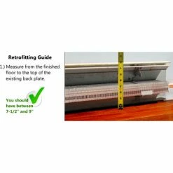 Baseboarders® Premium Series Steel Easy Slip-on Baseboard Inside 90 Degree Corner, White -HVAC Hardware & Parts Shop Retrofitting2 13