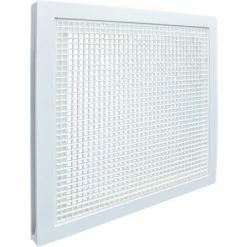 American Louver Fire Rated UL2043 Filtered Return Grille, 20" Square Duct,White, STR-ERFG-W-FR
