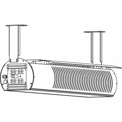 SunStar Ceiling Fixed Mount Bracket Kit for GLASS® Infrared Heaters - 10" Overhead Space