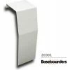 Baseboarders® Premium Series Steel Easy Slip-on Baseboard Zero Clearance Endcap, White
